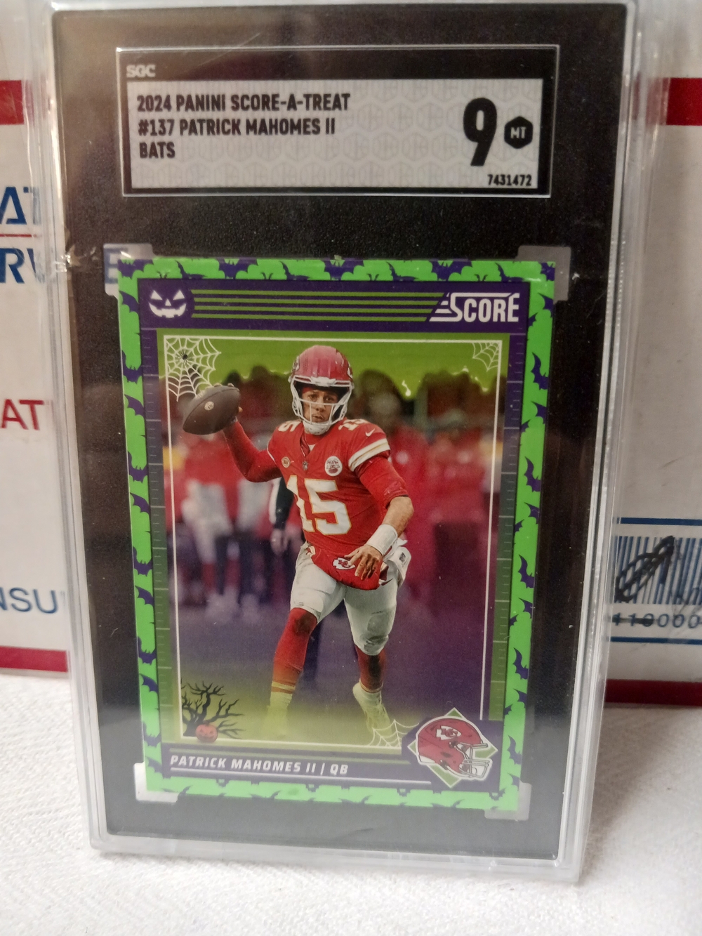 2024 Score Patrick Mahomes II Halloween Insert Football Card SGC 9